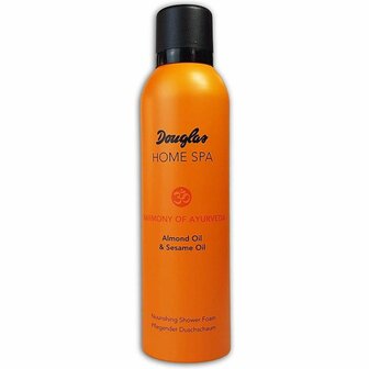 Home Spa &quot;Harmony Of Ayurveda&quot; Douche foam - Oranje / Zwart - Douche Foam - 200 ml - Set van 2 - Douche - Foam - 