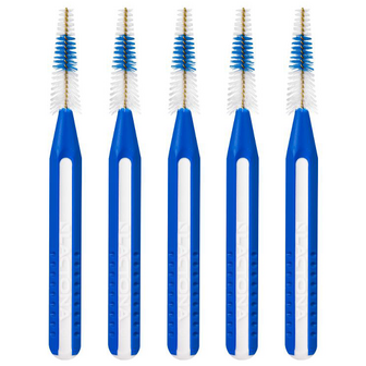 Tandenragers tandenstokers standaard - Wit / Blauw - Kunststof - Regular Size - 3 - 5 mm - 6 Stokers - Tandenstoker - Mondhygi&amp;