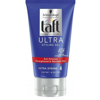 Taft Ultra Styling Gel &quot;Ultra Strong&quot; Sterkte 4 - Blauw / Zilver - Kunststof / Haargel - 150 ml - Set van 2 - Gel