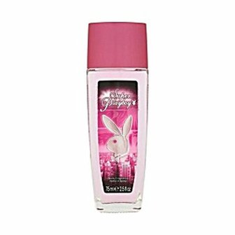 Super Playboy body fragrance natural spray - Roze / Zwart - Glas / Kunststof - 75 ml - Set van 2 - Playboy - Luchtje - Parfum -