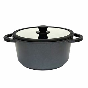 Braadpan - Pan - Zwart - 4,2 Liter - Anti-aanbaklaag - Pannen - Duurzame pan - Bakpan - Sudder pan