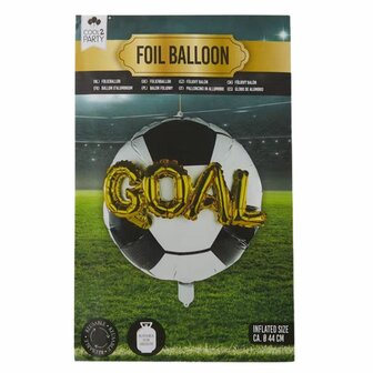 Folieballon Goal Voetbal - 44 cm - Ballon - Folie - Voetbal - Ballonnen - Herbruikbaar