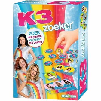 K3 zoeker - Multicolor - Spel - Spelletje - K3 spel - Kaartspel - Cadeau - Kinderen - Kinderspel - Spelletjes 