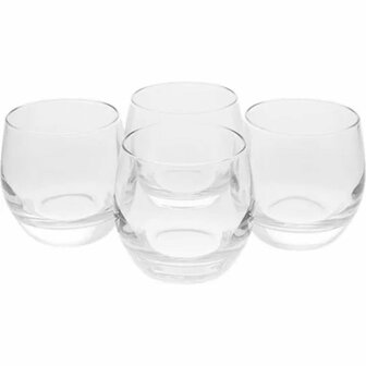 AMIRA Amuse glaasjes - Transparant - Glas - 15 cl - Set van 4