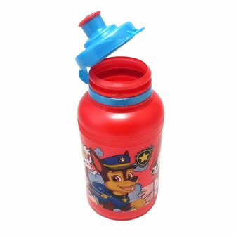 Kinderfles bidon Paw Patrol - Blauw / Rood - Kunststof - 400 ml - Waterfles - Fles - Bidon