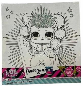 LOL Surprise canvas - Dance Queen - Glitter Canvas - Met diamantjes - 3+ jaar - Cadeau - Spelen - Kinderen - Sinterklaas - Kerst 