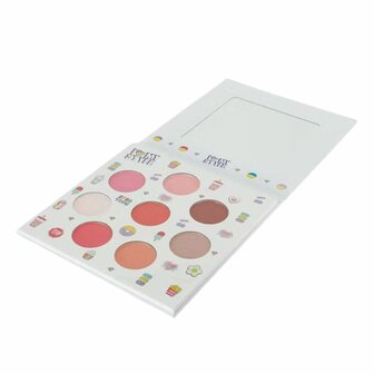 Donut oogschaduw palet - 8 Kleuren - Spiegel - Oogschaduw palette - Roze - Rood - 6+ - Make up - Kinderen - Opmaken