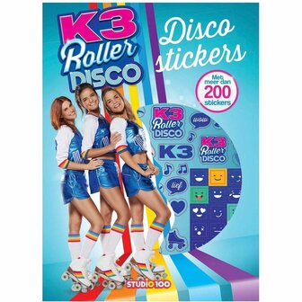 Stickerboek K3 - Roller Disco - Disco stickers - 200 Stickers - Hanne - Marthe - Klaasje - Cadeau - Kinderen  