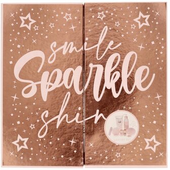 Luxury set - Smile Sparkle Shine - Geschenkset - Gift box - Lichaamsverzorging - Sleutelhanger - Cadeau - Roze - 7 Delig