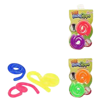 Super stretchy sticky rope - Multicolor - Siliconen - Assorti - 2 Stuks - Speelgoed - Cadeau - Spelen