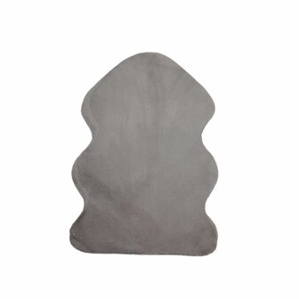 Schapenvacht NOBI Taupe - 55 x 40 cm - Kleed - Imitatiebont - Polyester - Kleedje - Zacht - Mat