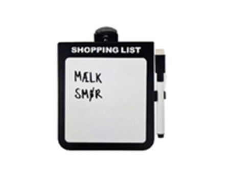 Whiteboard geschikt voor kinderwagen met pen - Zwart / Wit - Kunststof - 12 x 14 cm