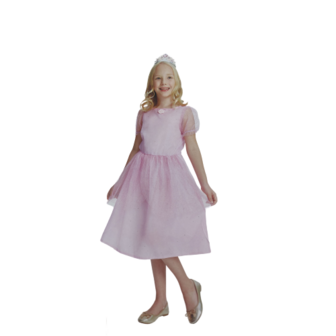 Prinsessenjurk Roze - Roze - Polyester - 7 tot 9 jaar - Maat 128