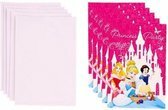 Uitnodiging Kaarten / Uitnodigingskaarten Princess Party - Roze / Multicolor - Disney - Verjaardag - Kaarten - Uitnodigen - Kin