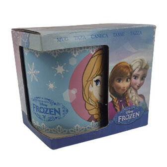 Mok met tekst &quot;Frozen&quot; - Wit / Multicolor - Keramiek - Geschenkverpakking - Cadeau
