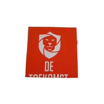 Oranje kinder T-shirt met tekst ''De toekomst''- Oranje / Wit - Katoen - Maat 134 / 140 - Kinderen 