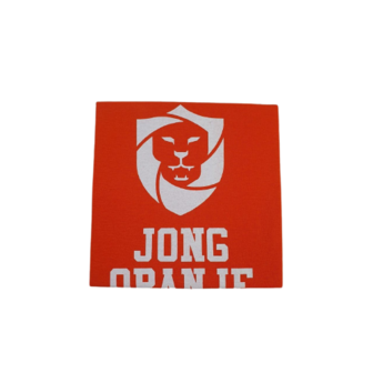Oranje kinder T-shirt met tekst ''Jong oranje''- Oranje / Wit - Katoen - Maat 98 / 104 - Kinderen -