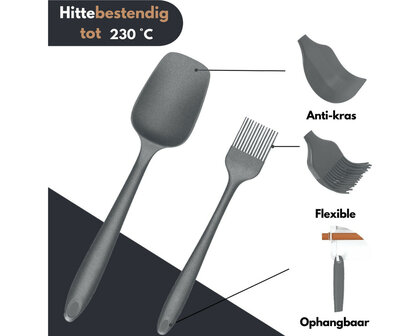  Ophangbare Keukengereedschapset Silicone 