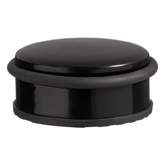 Deurstopper TREY - Zwart - Metaal / Rubber - ⌀ 10 x h 4,5 cm - Thuis - Wonen