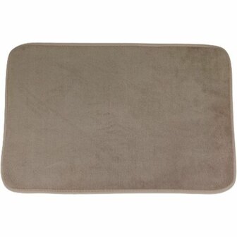 Badmat SIDNEY effe motief - Taupe - Polyester - 40 x 60 cm - Badkamer - Bad - Badmat - Huis - Interieur