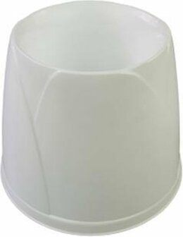 Toiletborstelhouder zonder borstel - Wit - Kunststof - &Oslash; 15 x 12 cm