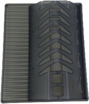 Vouwbare afdruiprek - Grijs / Transparant - Kunststof - 390 x 320 x 20 mm - Afwas - Afwassen - Afdruip - Druiprek