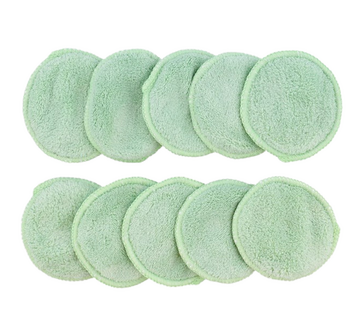 Herbruikbare Make-up  Remover Pads -  Zakje met 10 stuks - Makeup verwijderen - Herbruikbaar middels bijgevoegde waszak