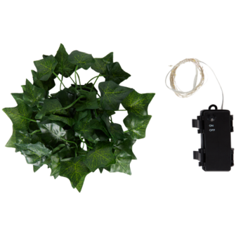 Kunstklimkop met ledlicht - Groen - Kunststof - Indoor &amp; Outdoor - 2 meter - Artificial Scindapsus Aureus - 20 ledlampjes  - 72 blaadjes 