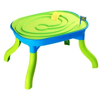Zand en Watertafel voor kinderen 4 in 1 - 67,5 x 52 x 38 cm - Schrijftafel - Racetafel 4