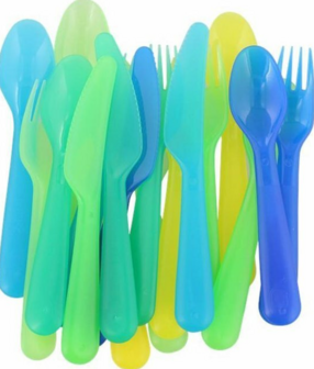 KDV SNACKIES &lsquo;  OCEAN &lsquo; BEKER / BORD / BESTEK / SNACKBAKJES SET