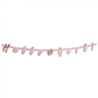 Letter banner Roze Hello Girl