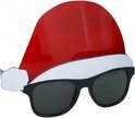 Kerst zonnebril Santa - Multicolor - Kunststof - 16 x 7 cm