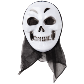 Halloween Masker Mummy SKULL Wit/ Zwart
