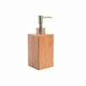 Zeepdispenser Bamboe badkamer/toilet - Staand - 250 ml - Bamboe - RVS