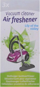 Stofzuiger Luchtverfrisser Lily of the Valley  - Set van 3 - 1 doosje - Groen - voor de stofzuiger - Scented bags for Vacuum Cleaner