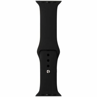 Apple Watch Band - Zwart - silicone - S / M - 130 / 180 mm - Geschikt voor Apple Watch 42 / 44 / 45 mm 1