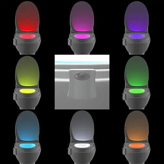 DISCO POTTY - Led lamp met bewegingssensor voor de WC / Toilet - Multicolor - Kunststof3