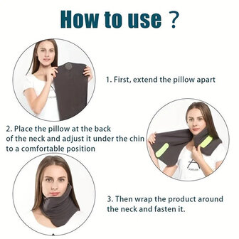 Travel Pillow - Zwart