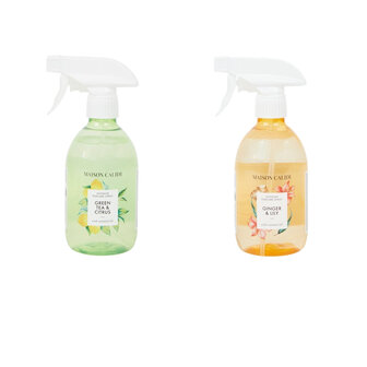 Luxe Huisspray MAISON CHAMIRIO - Set van 2 flessen - Ginger / Lily &amp; Green Tea / Citrus - Oranje - 400 ml - Interieurspray 