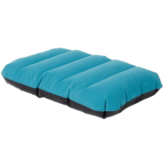 Opblaasbare hoofdkussen - Blauw / Zwart - 43 X 28 X 9 cm &ndash; Camping kussen -  Reis kussen &ndash; Travel pillow 1