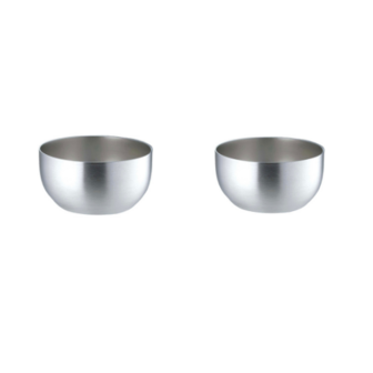 Metalen saus bakjes - Metalic grijs - Set van 2 - Metaal - 3 x 5 cm - Sauce bowl 1