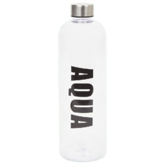 Aqua Waterfles -  Transparant - Kunststof / Metaal - 1,5 L 1