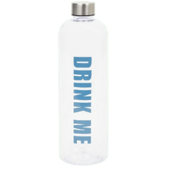 Drink Me Waterfles -  Transparant - Kunststof / Metaal - 1,5 L 2