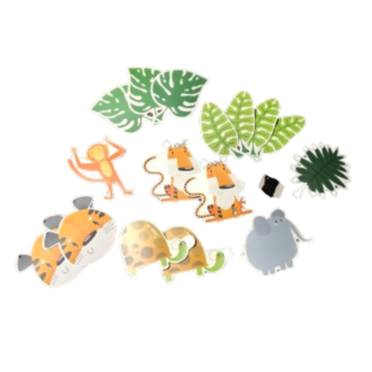 Jungle Tijger slinger - Multicolor -  Karton - 3 Meter - Feest - Verjaardag - Happy birthday - Guirlande 1