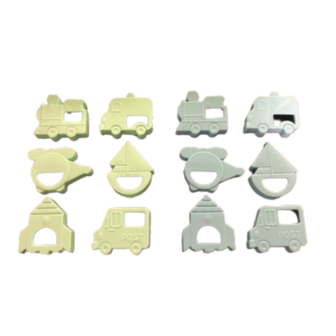 Koekjes Uitstekers Dieren  -  Groen / Blauw  - Set van 6 - Kunststof - Asorti - Uitsteekvormpjes - Cookie Cutter 1