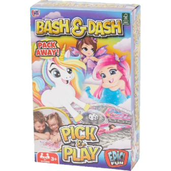 Bash and Dash Familie Reisspel - Roze / Multicolor - Kunststof - 2 spelers