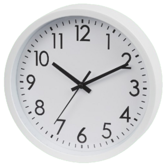 Klok SAMSKI - Wit / Wit - Kunstof / Glas - 20 cm - Interieur - Wonen - Lifestyle - Woonkamer 