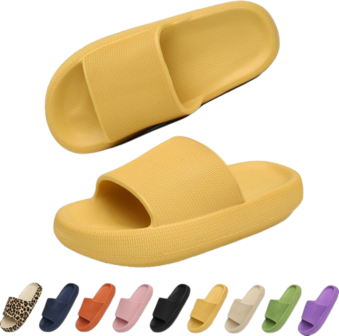 Slippers SWAG - Geel - EVA - 42/43 - Verdikte - Lichtgewicht - Super Zacht aan je Voeten - Anti-Slip en Stevig Voetbed - Anti-l