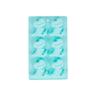 1 Dino Dinosaurus Bakvorm - Cupcake vorm - Groen - Siliconen - 25 x 17 x 2.5 cm - 6 Cupcakes
