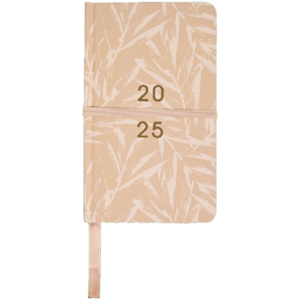 Bureau agenda - Schoolagenda 2025 - Beige / Taupe - Falmmotief - Karton / Papier - 14,5 x 20,5 cm - Schoolagenda - Agenda